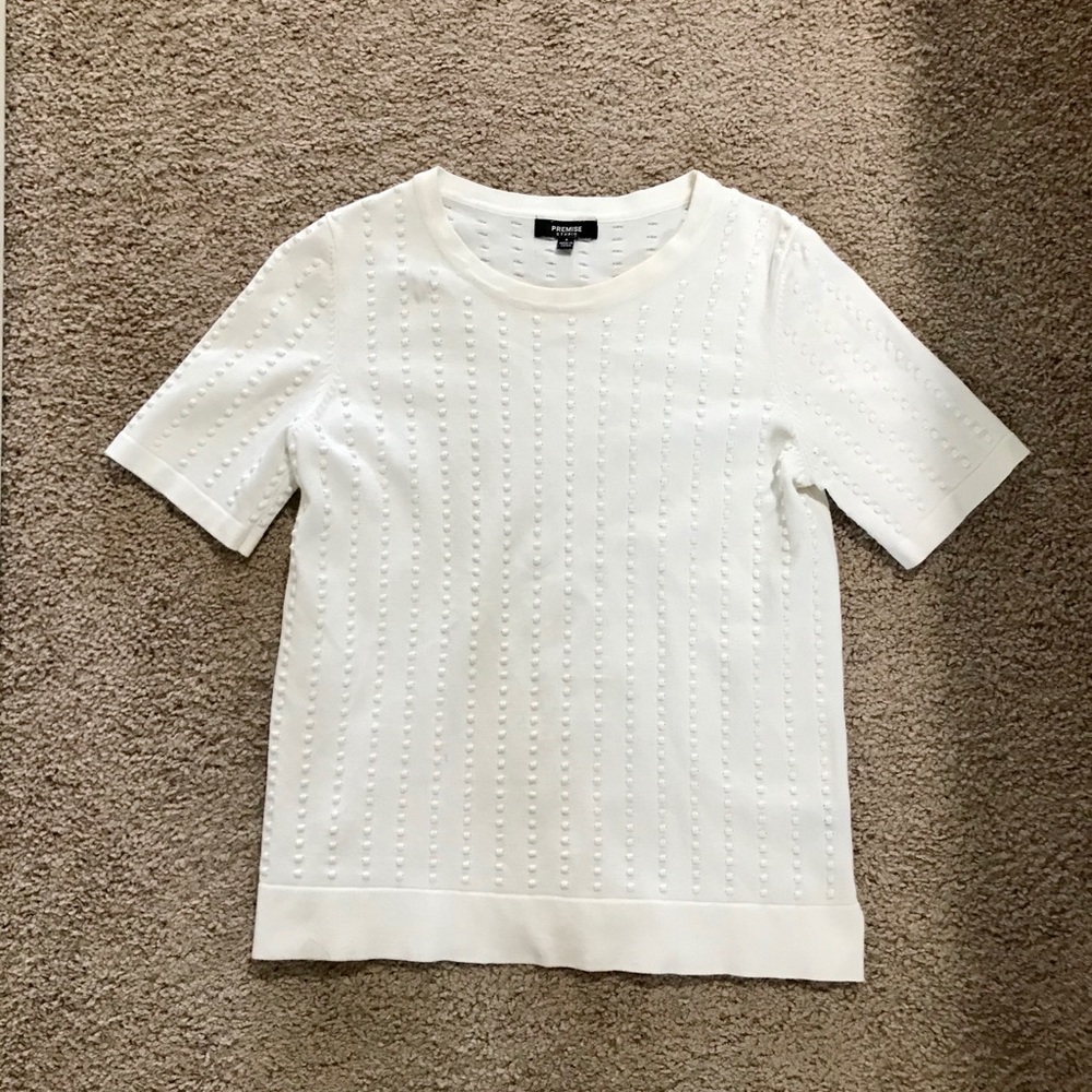 White beaded style blouse